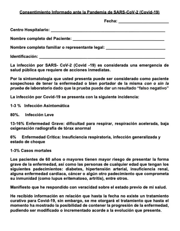 Covid consentimiento menor